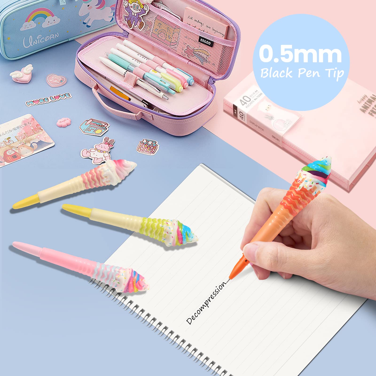 Amazon | 最新 アイスクリーム スクイッシーペン 5本 かわいい