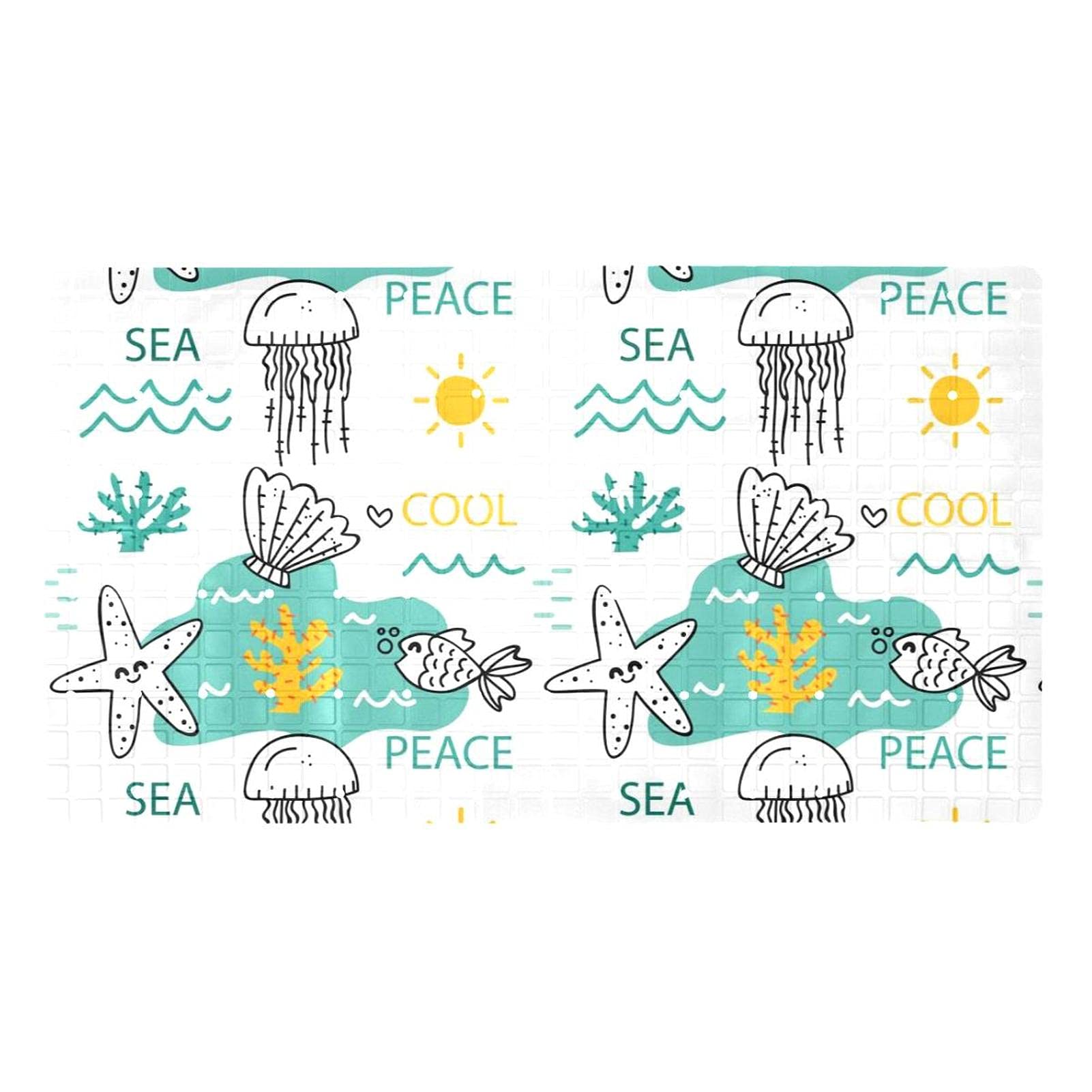 Tapis de bain antidérapant pour la douche des enfants avec ventouses