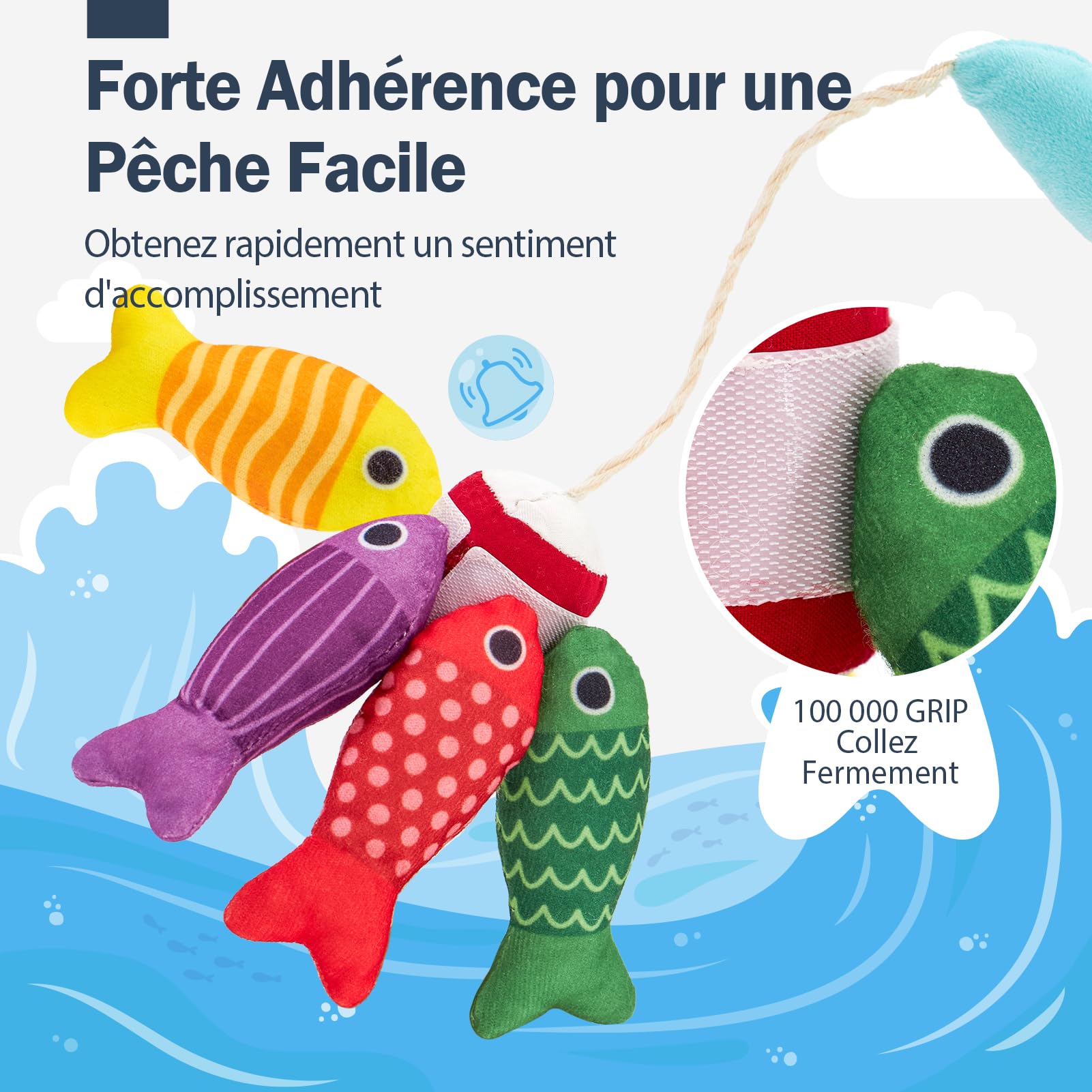 hahaland Jouet Bebe 1 an, Jeux Montessori Pêche a la Ligne pour Enfant 1 2 3 Ans, Jouet Éducatif pour Développer la Motricité Fine, Cadeau pour Garcon Fille 6 9 12 18 Mois