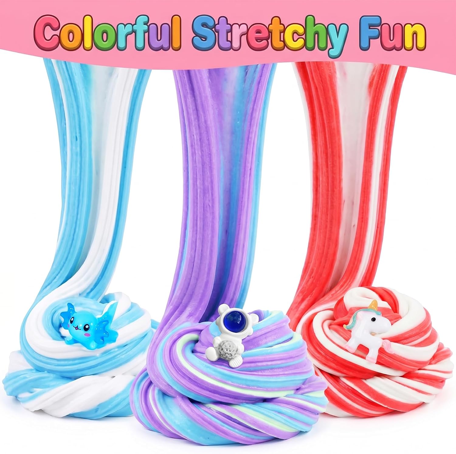 9 Pack Slime Kit - 6 Butter & 3 Jelly Cube Crunchy Slime with Astronaut Add-ins, Soft & Non Stick, Party Favors for Girls & Boys, Birthday Favors, Stress Relief Toys for Girls and Boys