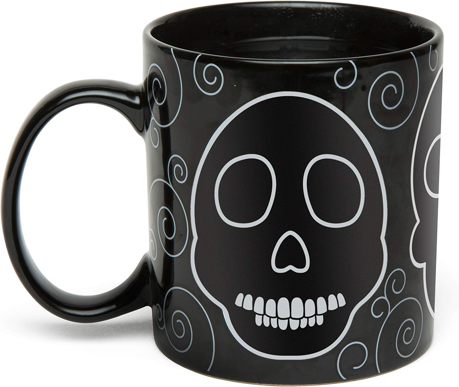 BigMouth Inc. Sugar Skull Heat Color Changing Coffee Mug โ Large 20 oz Ceramic Coffee Cup โ Changes Colors When Hot โ Perfect for Home or Office, Makes a Great Gift