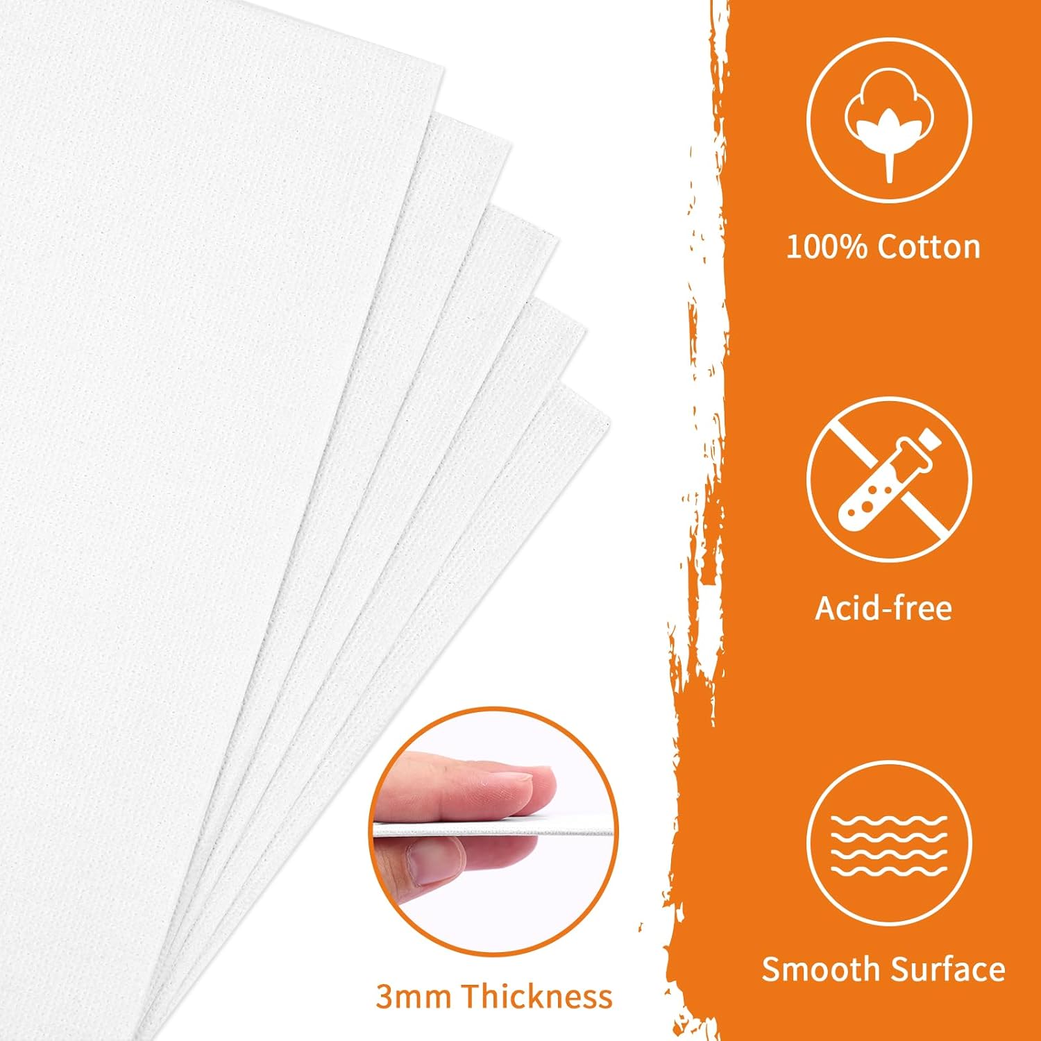 FIXWAL Canvas Boards for Painting 32 Pack, with 8x10, 9x12, 11x14, 5x7 Canvases for Painting Art Paint Canvas Panels Gesso Primed Acid-Free 100% Cotton White Blank Flat Canvas Boards