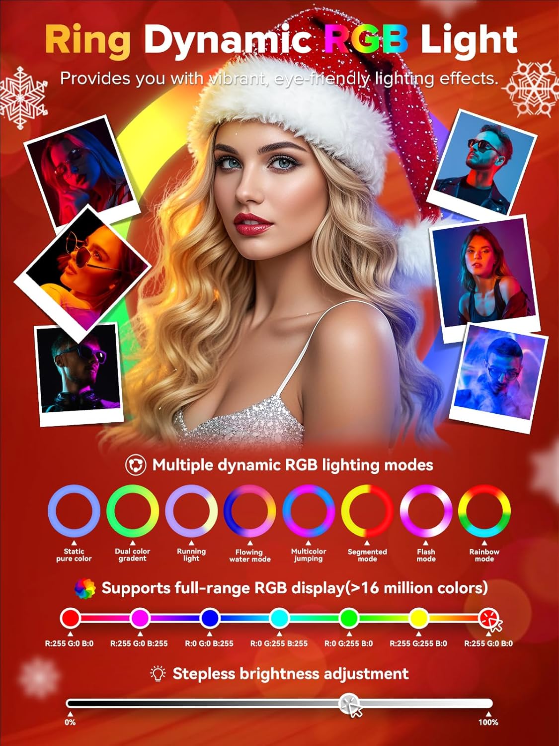 Photo Booth Machine,Portable Photo Booth Compatible Any Ipad,PhotoBooth Stand Shell with Cyratok Software,RGB Ring Light & Music Sync, Lightweight & Rolling Base Perfect for Parties,Wedding and Events