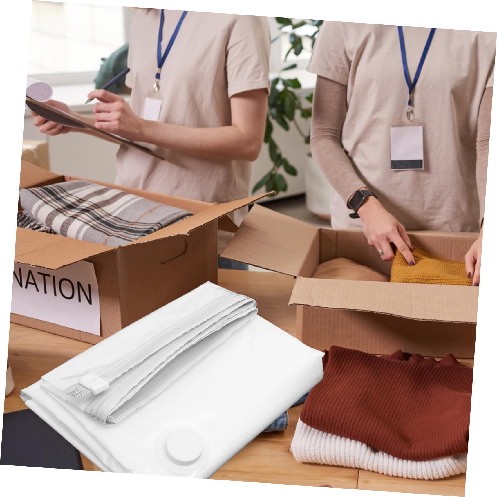 Bolsa de Compresión al Vacío para Colchones Gruesa Reutilizable para Ropa Mantas y Colchones para Guardar Ropa Espacios Pequeños