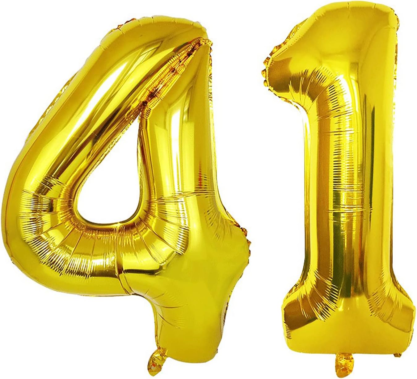 40 inch 41 Number Balloon 41 Birthday Balloons Digit 41 Helium Balloons Giant Balloon Alphabet Foil Balloon for Birthday Party Supplies Wedding Bachelorette Bridal Shower, Gold Mylar 41 Balloon