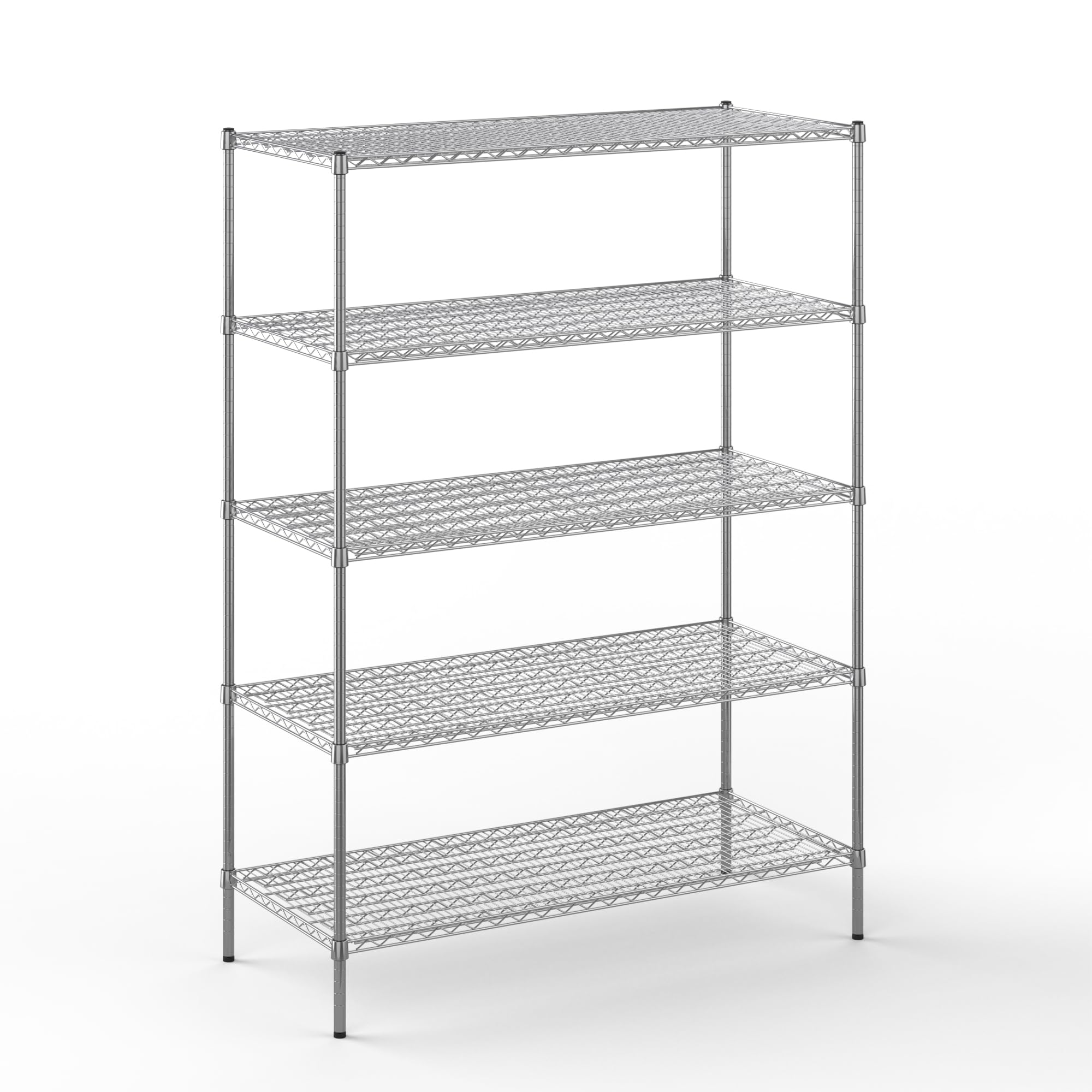 24" Deep x 54" Wide x 74" Height Wire Shelving Kit | 5-Tier | NSF Commercial Storage Rack Unit