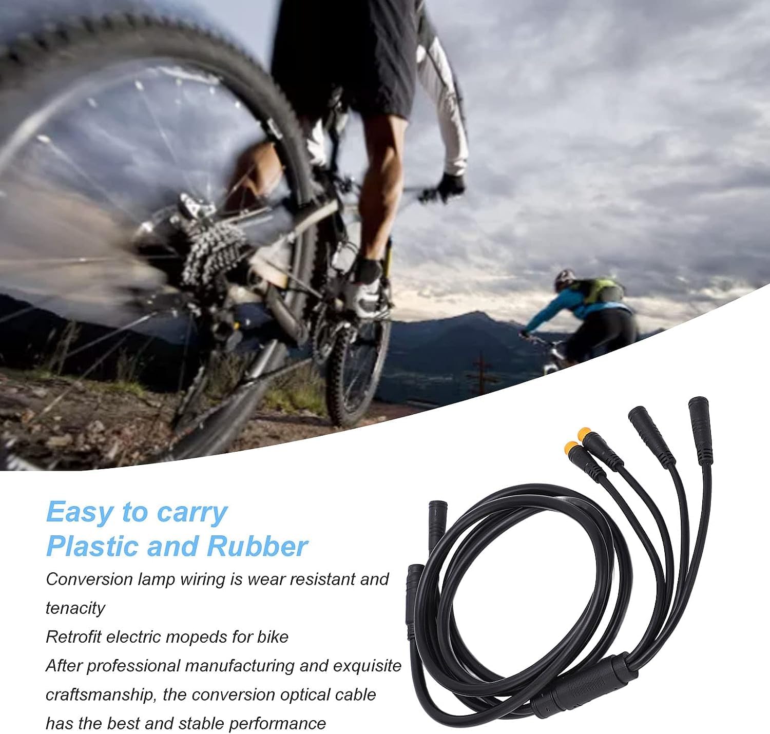 RiToEasysports Câble de Vélo électrique, 1 à 5 Connecteurs de Câble de Batterie au Lithium de Vélo Contrôleur Lampe Frein Affichage Accélérateur pour Vélo électrique