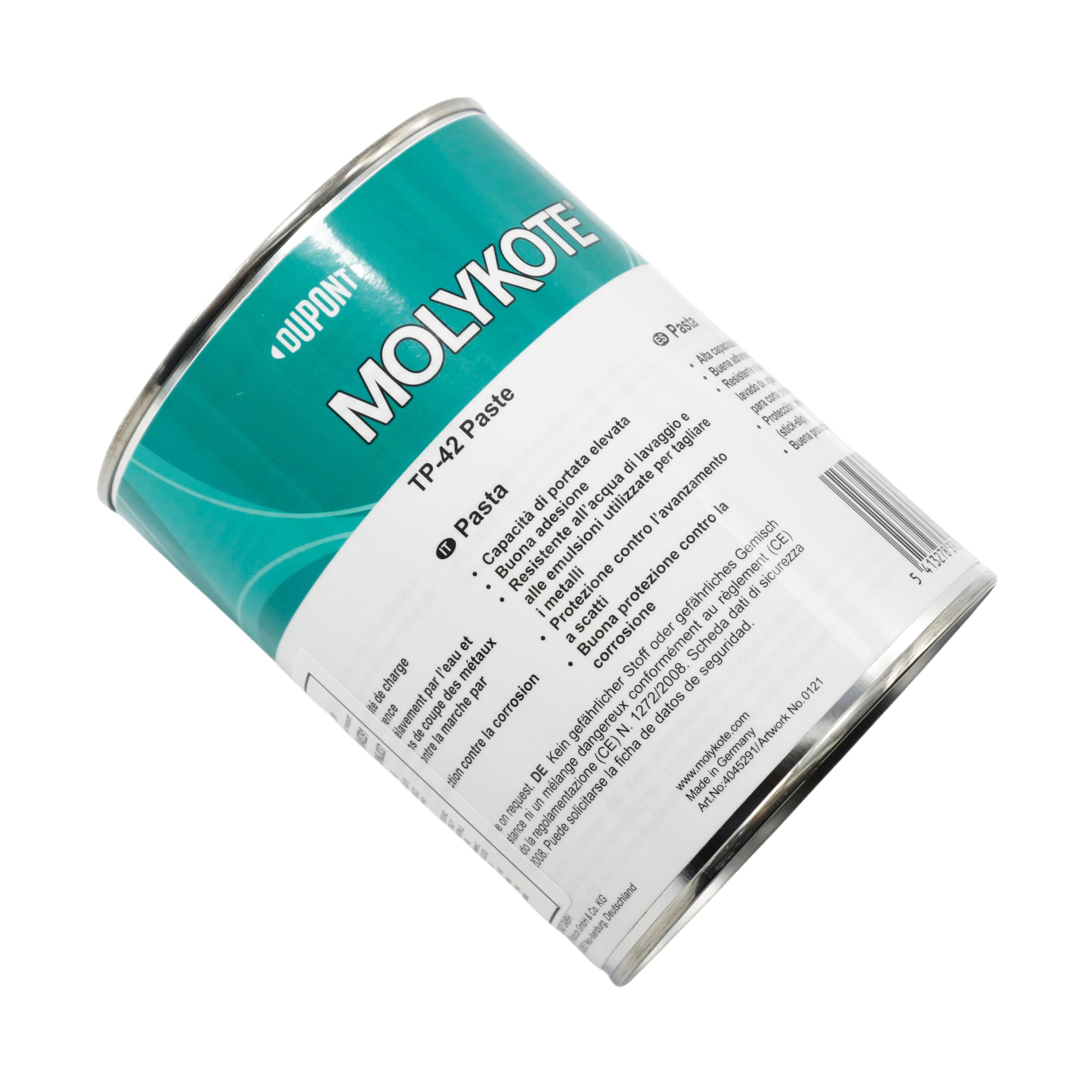 Molykote TP-42 Paste 1kg Dow Corning Lubrificante Grasso Anti Seize Frizione Lubrificazione Metallo Carico Alto Protezione dalla Corrosione Cuscinetti Mandrino a Base di Olio Minerale Beige Chiaro