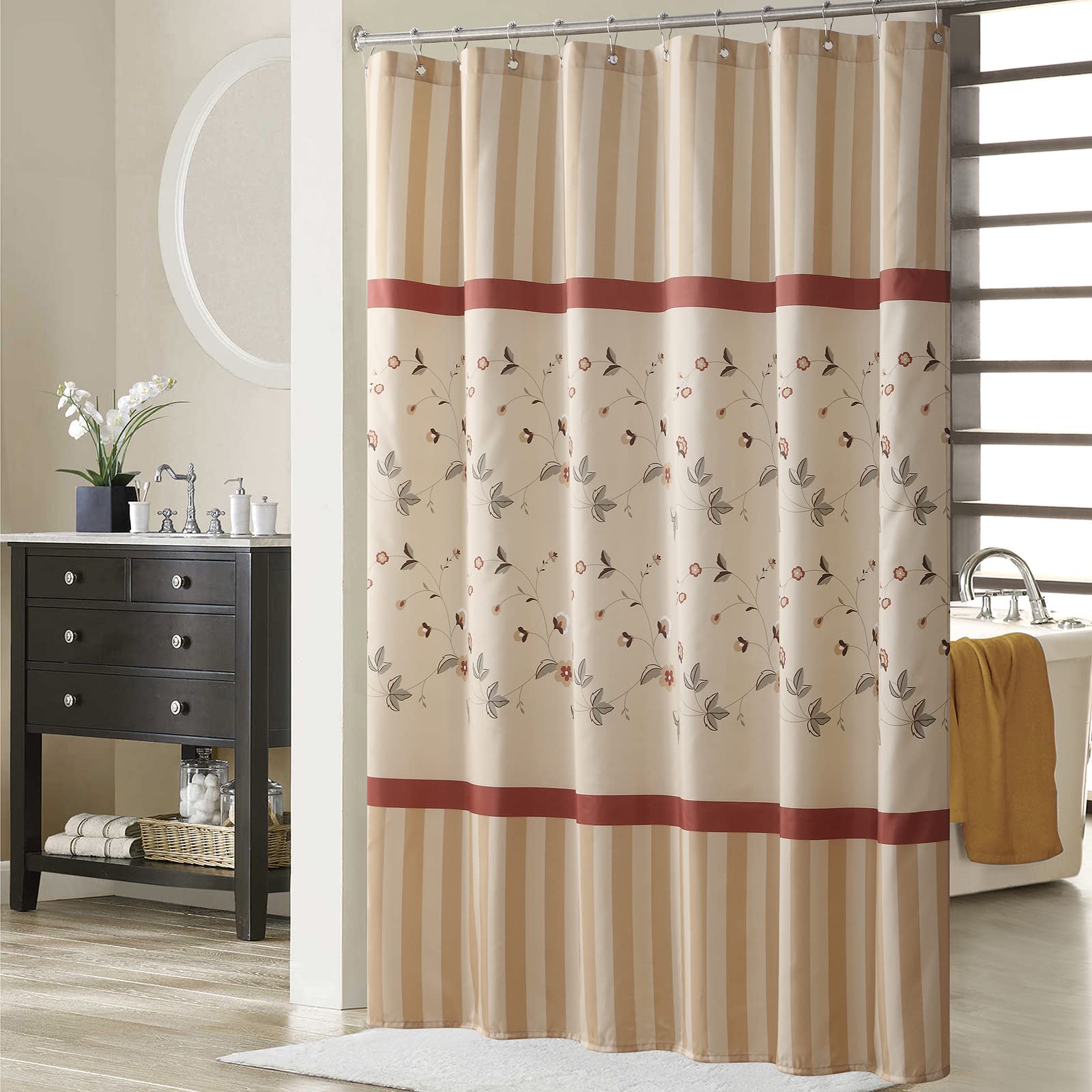 MVSUTA Veronica Shower Curtain (Veronica, 72" W x 72" H)