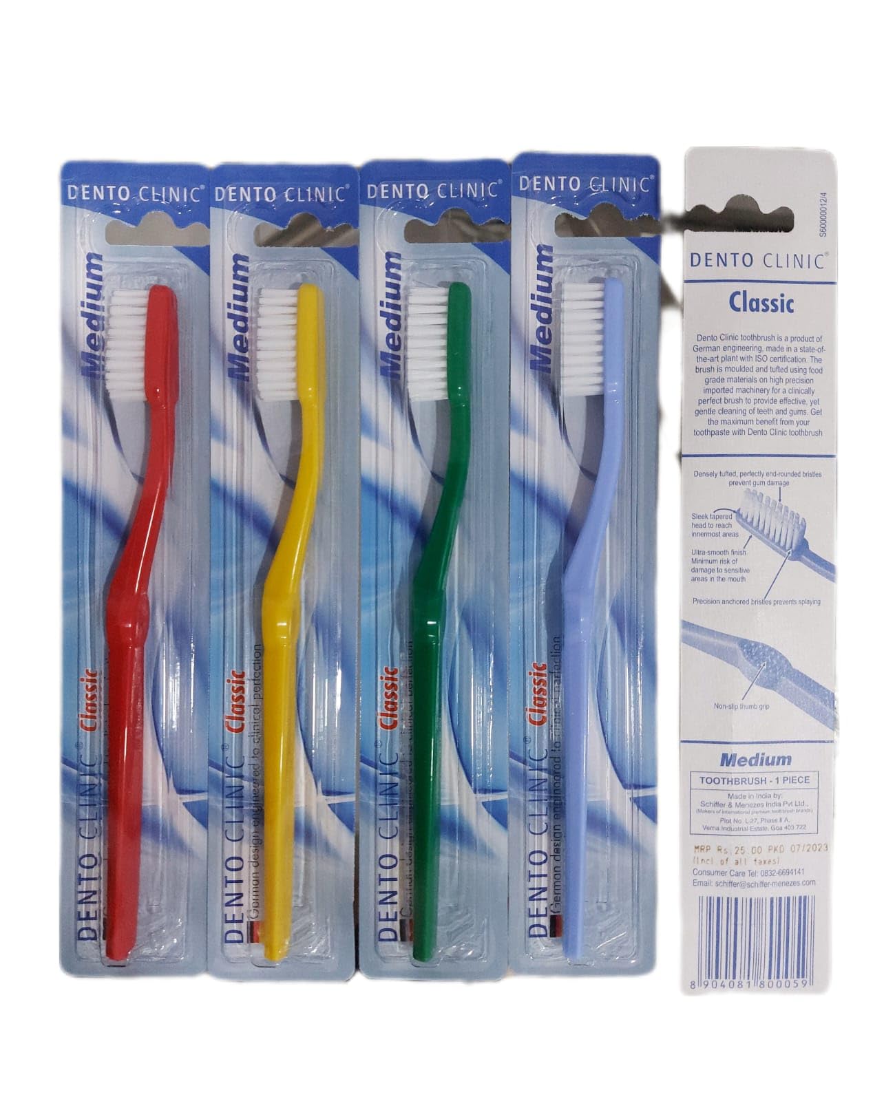 DENTO CLINIC CLASSIC MEDIUM TOOTHBRUSH (Designed and Engineered in Germany) (6) (B0DFW7FDY1) Amazon Price History, Amazon Price Tracker