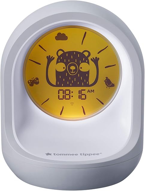 Tommee Tippee Sleep Trainer Clock, Timekeeper Connected Sleep Aid, From the Creators of the Groclock, App-Enabled Alarm Clock and Nightlight for Children