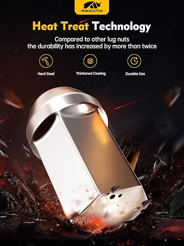 Vista 33 de MIKKUPPA Tuercas de llanta M14x2.0 – Repuesto para ruedas de fábrica Ford F150 Expedition Lincoln Navigator Factory 2003-2014 – 24 tuercas Plateado