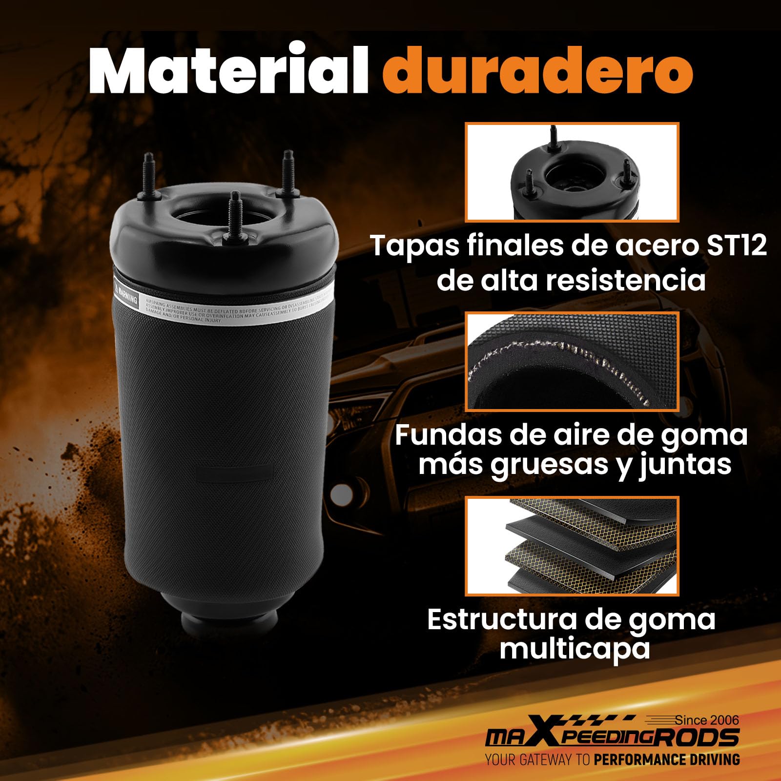 maXpeedingrods Trasero Resorte Suspensión de Aire 2PCS para Mercedes-Benz Clase ML GL W164/X16