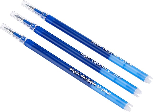Pilot Refills for Frixion Erasable Rollerball 0.7 mm (Pack of 3) - Blue Retail pack