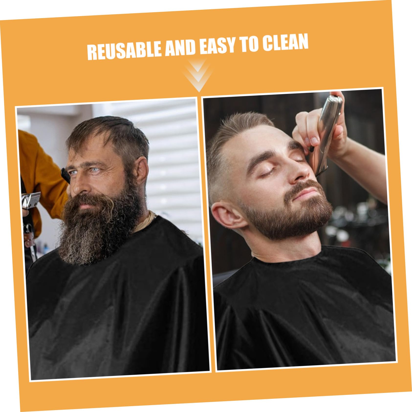3piezas Peluquería para Corte de Cabello Bata Botón Presión Accesorio de Salón para Hombres y Mujeres Unidades