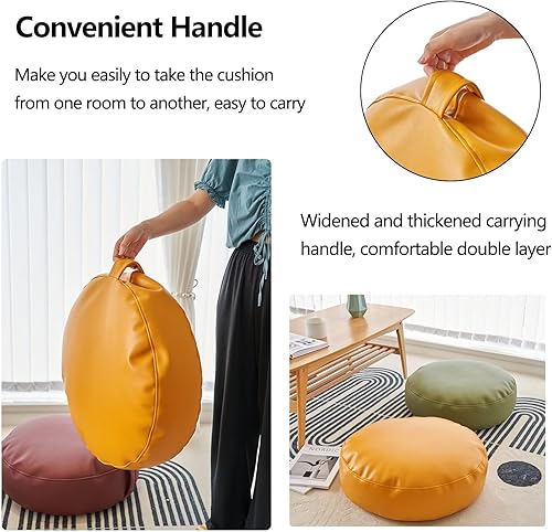 Miniatura 4 de Story Time - Cojines con asas, cojines de asiento redondos para aula, impermeable y resistente al polvo, almohada de suelo de poliuretano para