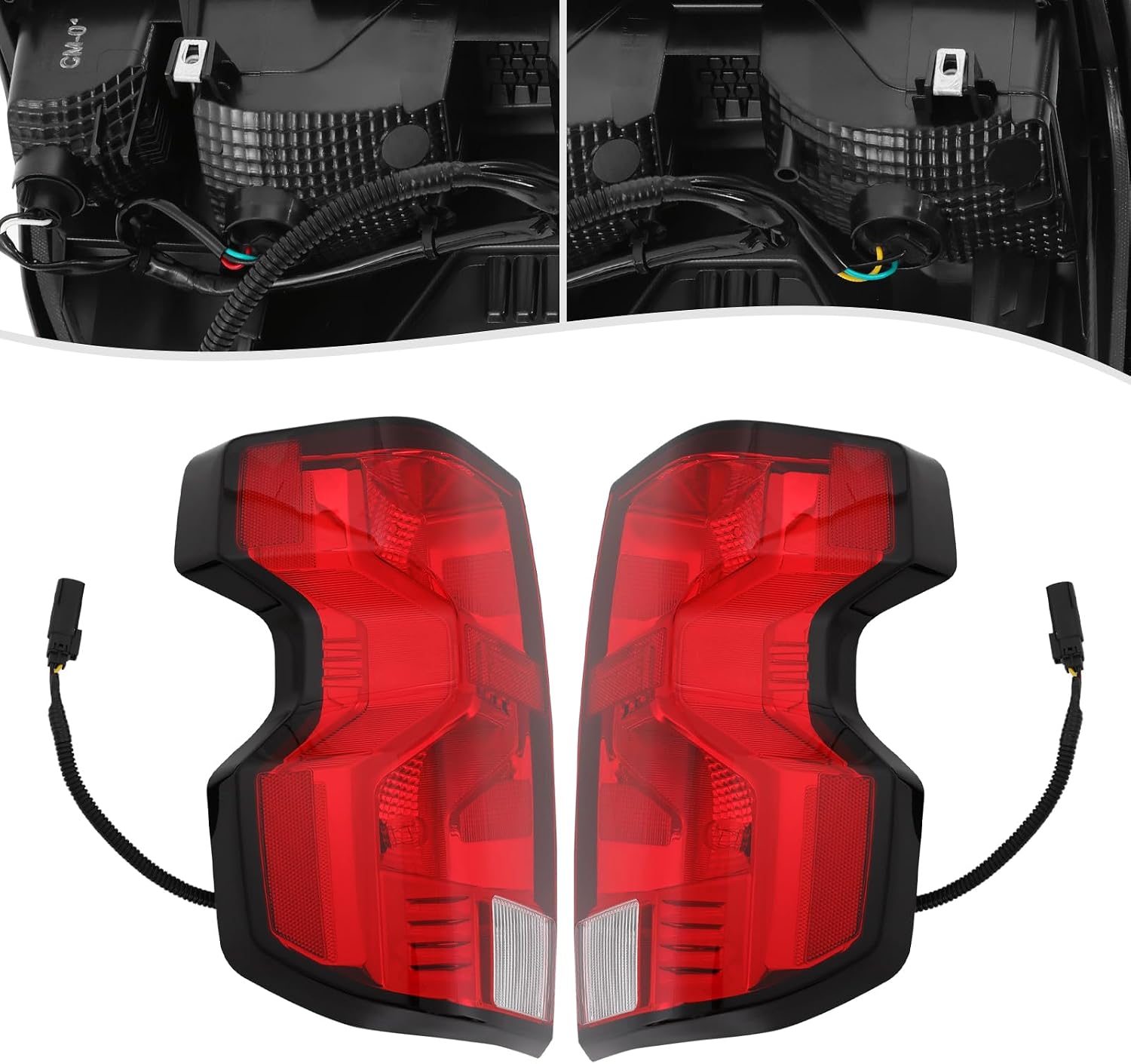 LYNICESHOP Halogen Tail Light Assembly for 2023-2025 Chevy Colorado LT/WT/Trail Boss, Rear Left & Right Side Taillights with Bulbs Included, Replaces OEM 86595173 86595174 (A pair)