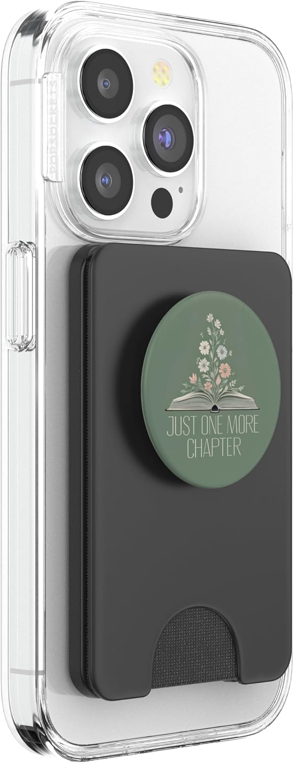 Just One More Chapter Floral Reading Book Lover Bookish PopSockets PopWallet for MagSafe