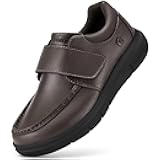 FitVille Wide Diabetic Walking Shoes for Men Leather Oxford Comfortable Dress Business Casual Shoes Sneakers for All-Day Comfort