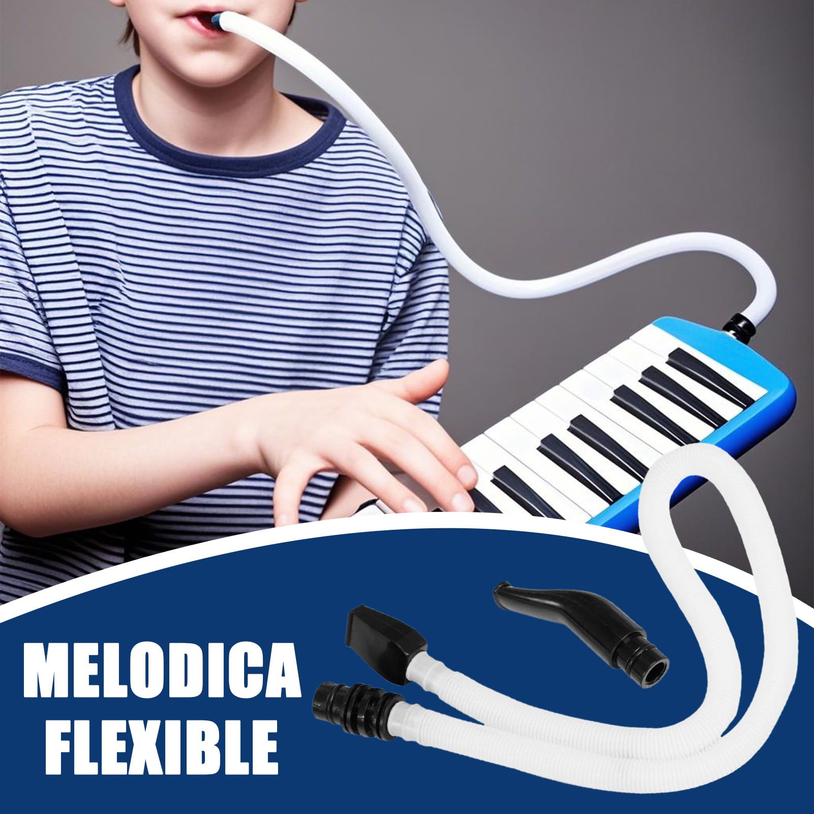 Melodica Tube | Melodica Mundstücke Tube Set | Ersatzteile Musikinstrument Zubehör mit Mundstück für Klassenzimmer Aktivitäten Schule Casual Praxis Reise Auftritte