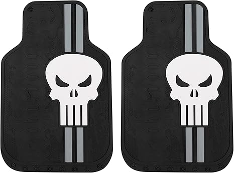 Plasticolor 002333R01 Marvel Punisher Front Floor Mats - 2pcs