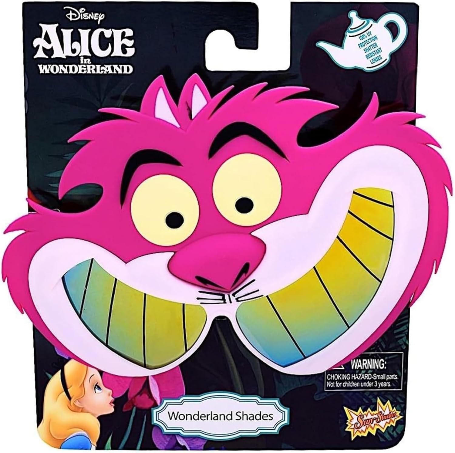 Sun-Staches Alice in Wonderland Sunglasses | Cheshire Cat or Mad Hatter | Disney Costume Accessory | One Size Fits Most - Image 6