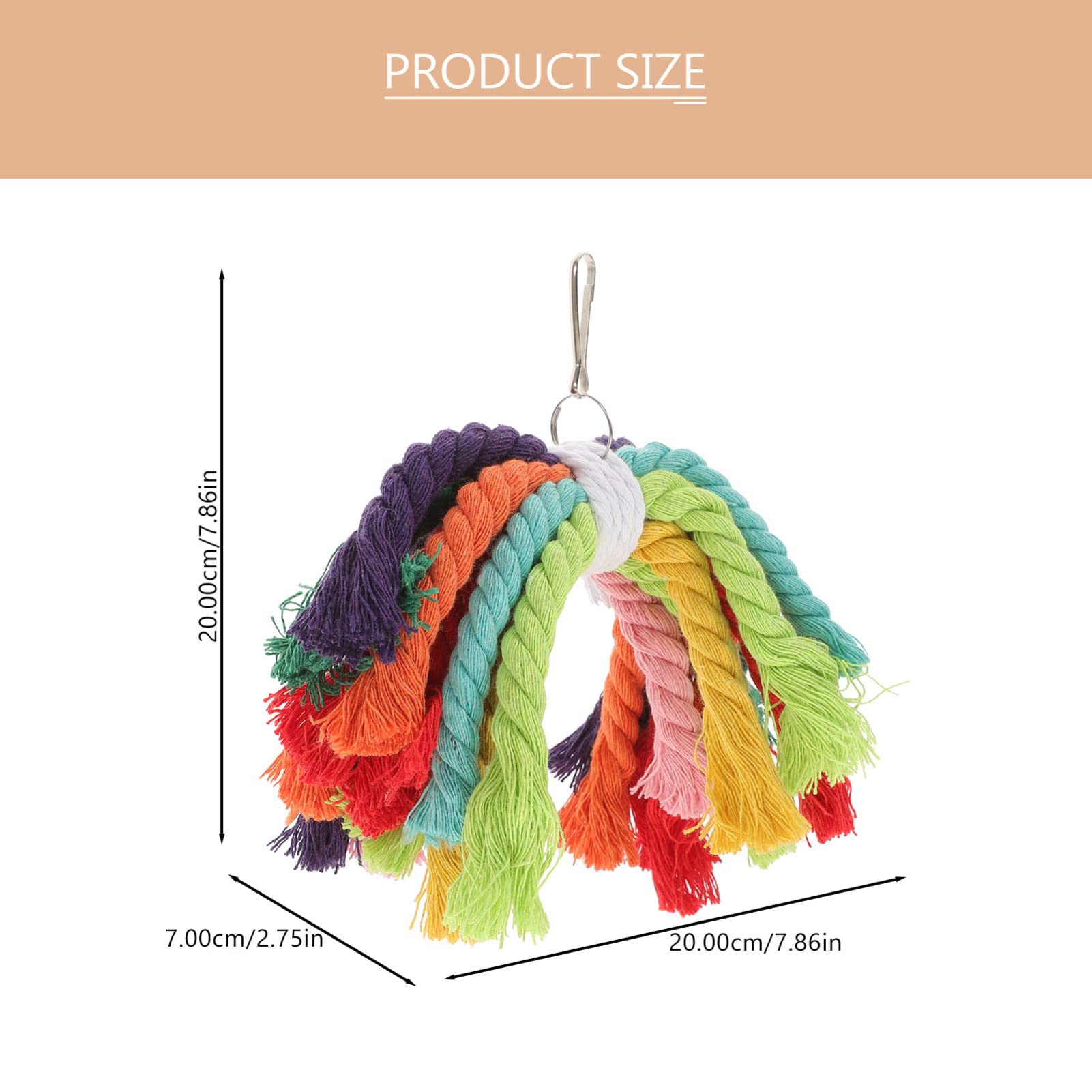 Housoutil 5pièces Jouet Coton pour Oiseaux Jouet à Mâcher pour Perroquets Parakeets Et Autres Oiseaux Domestiques Amusement Et Détente Assurés