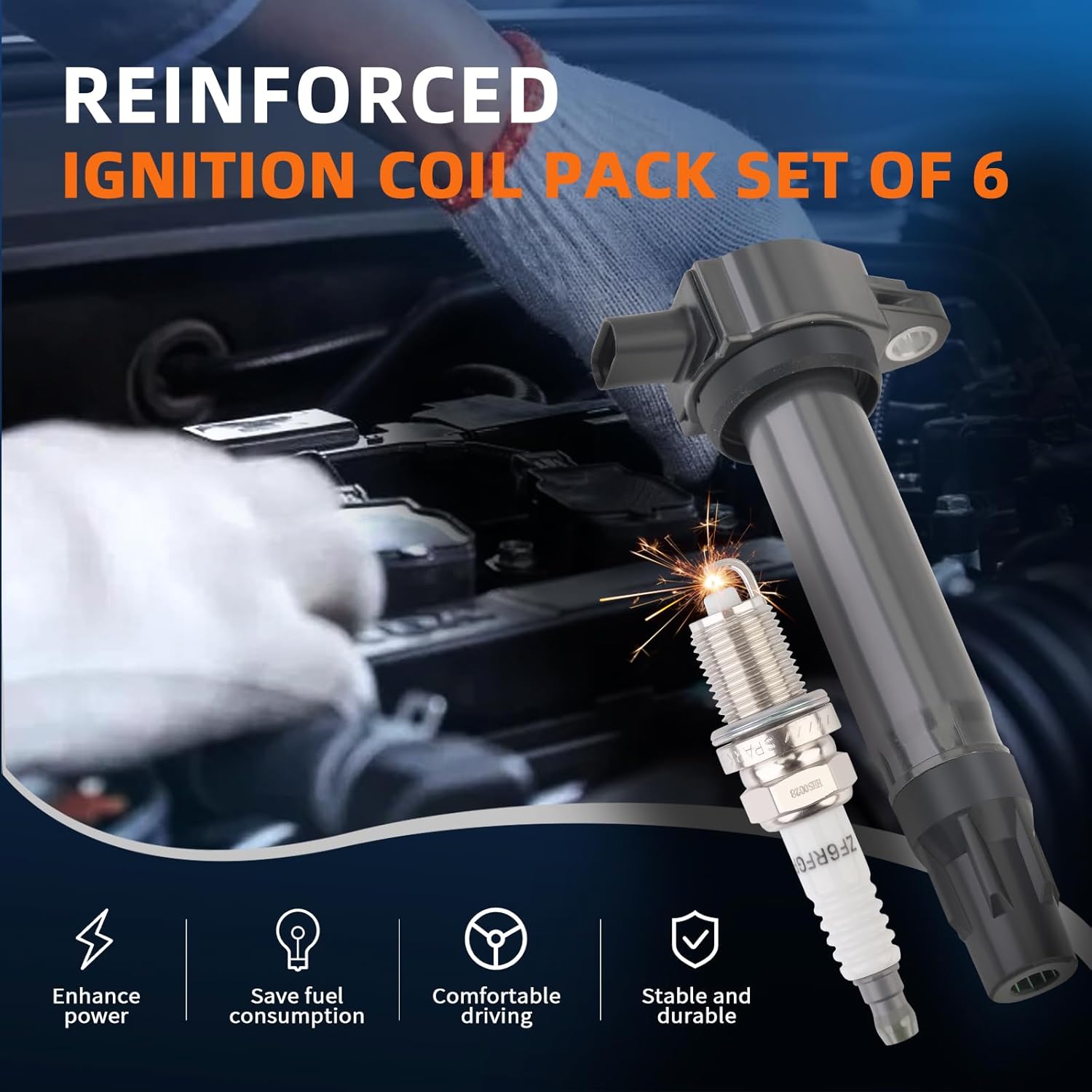 Set of 4 Ignition Coil Pack UF557 and Iridium Spark Plugs Compatible with Jeep Patriot Compass,Chrysler 200 Sebring,Dodge Avenger Journey Caliber 2007-2016 2.4L/2.0L L4