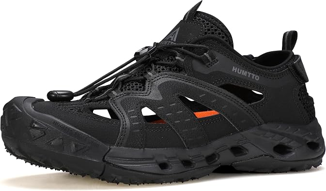 HUMTTO Womens Amphibious Closed Toe Hiking Sandals Quick-Dry Water Shoes Non-Slip Athletic Adjustable Outdoor Fisherman Summer Beach Walking Travel Sandals