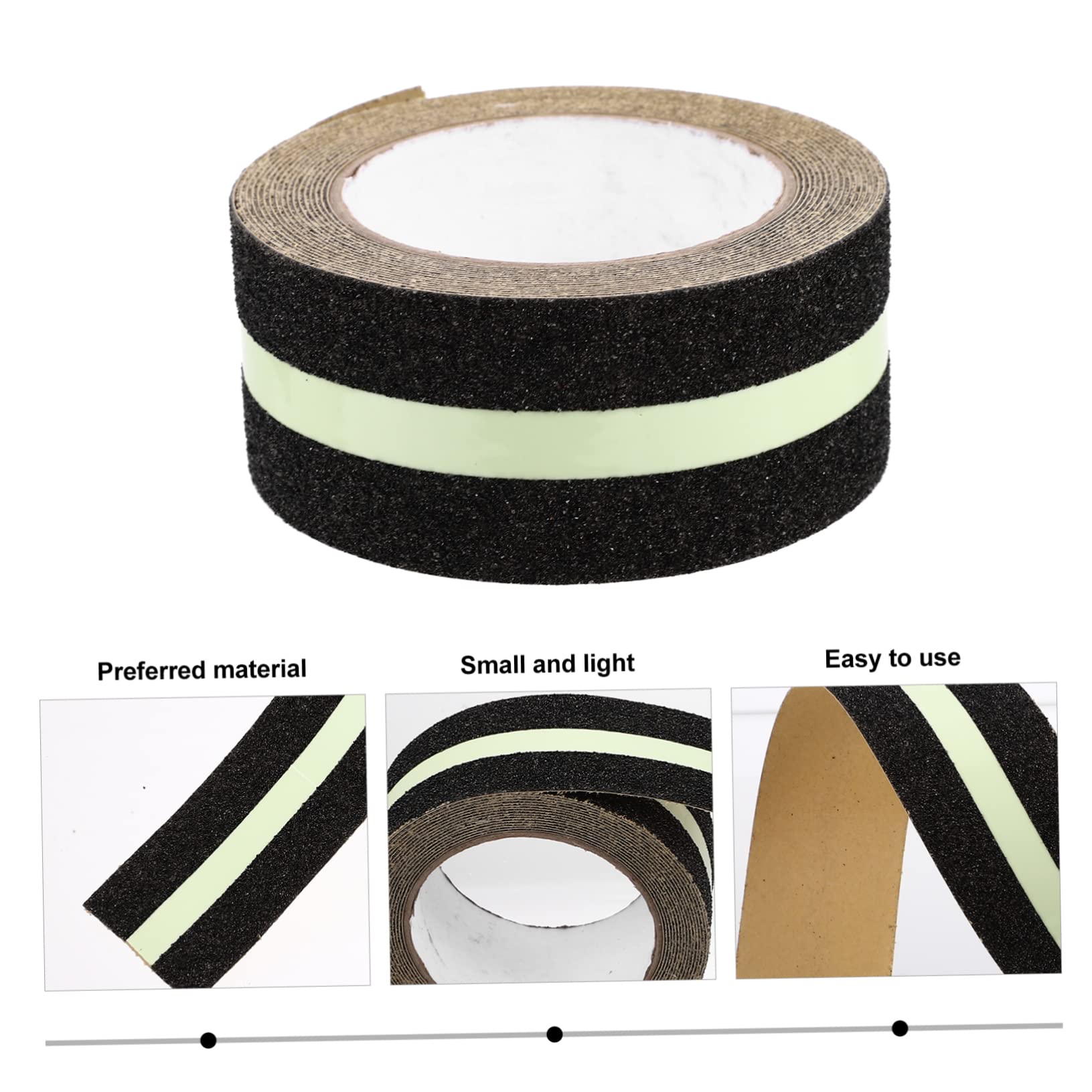 DOITOOL 2piezas Cinta Antideslizante Luminosa De Cinta Adhesiva De Seguridad Para Escaleras y Pasillos y Resistente La Abrasión Para Uso Interior y Exterior Advertencia y Visibilidad