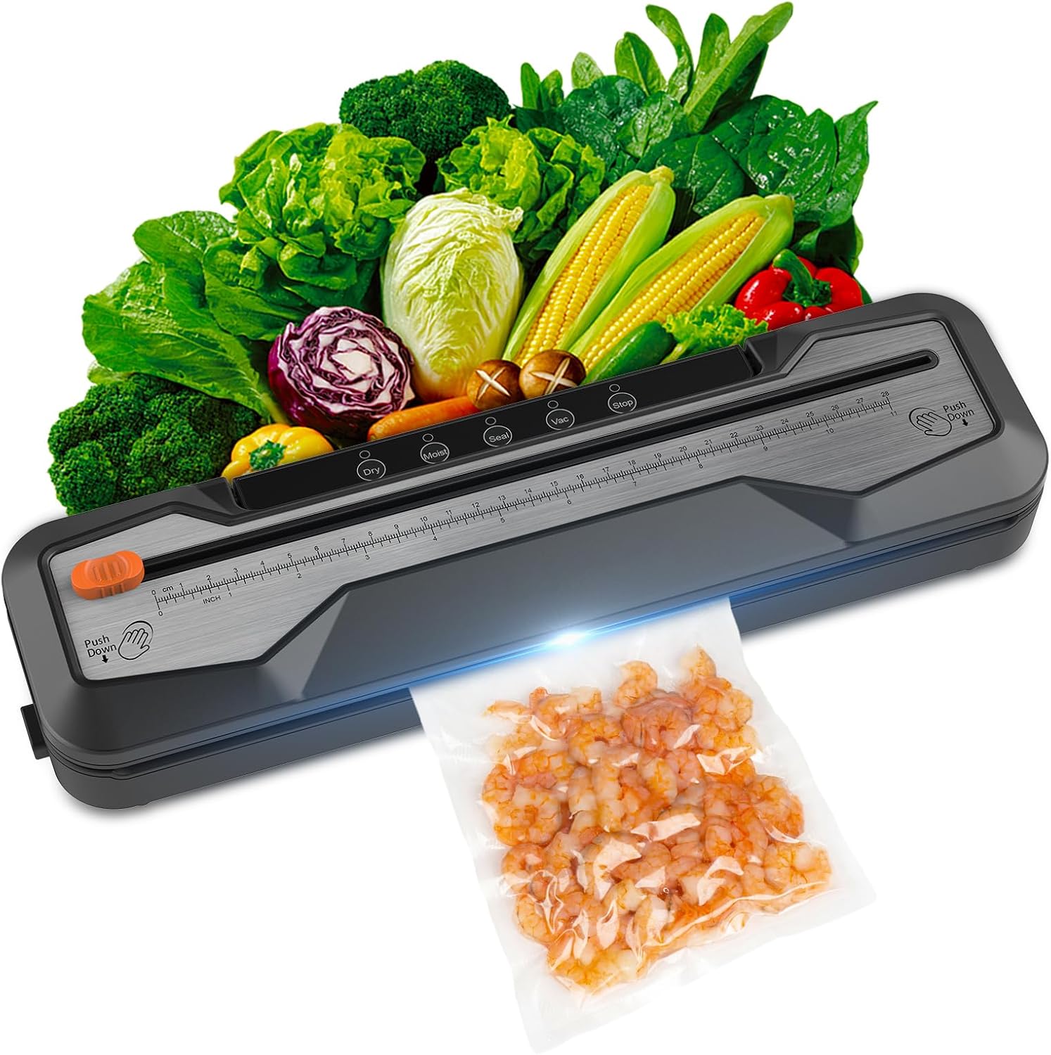 Máquina seladora a vácuo 55KPa Máquina seladora de alimentos automática ...