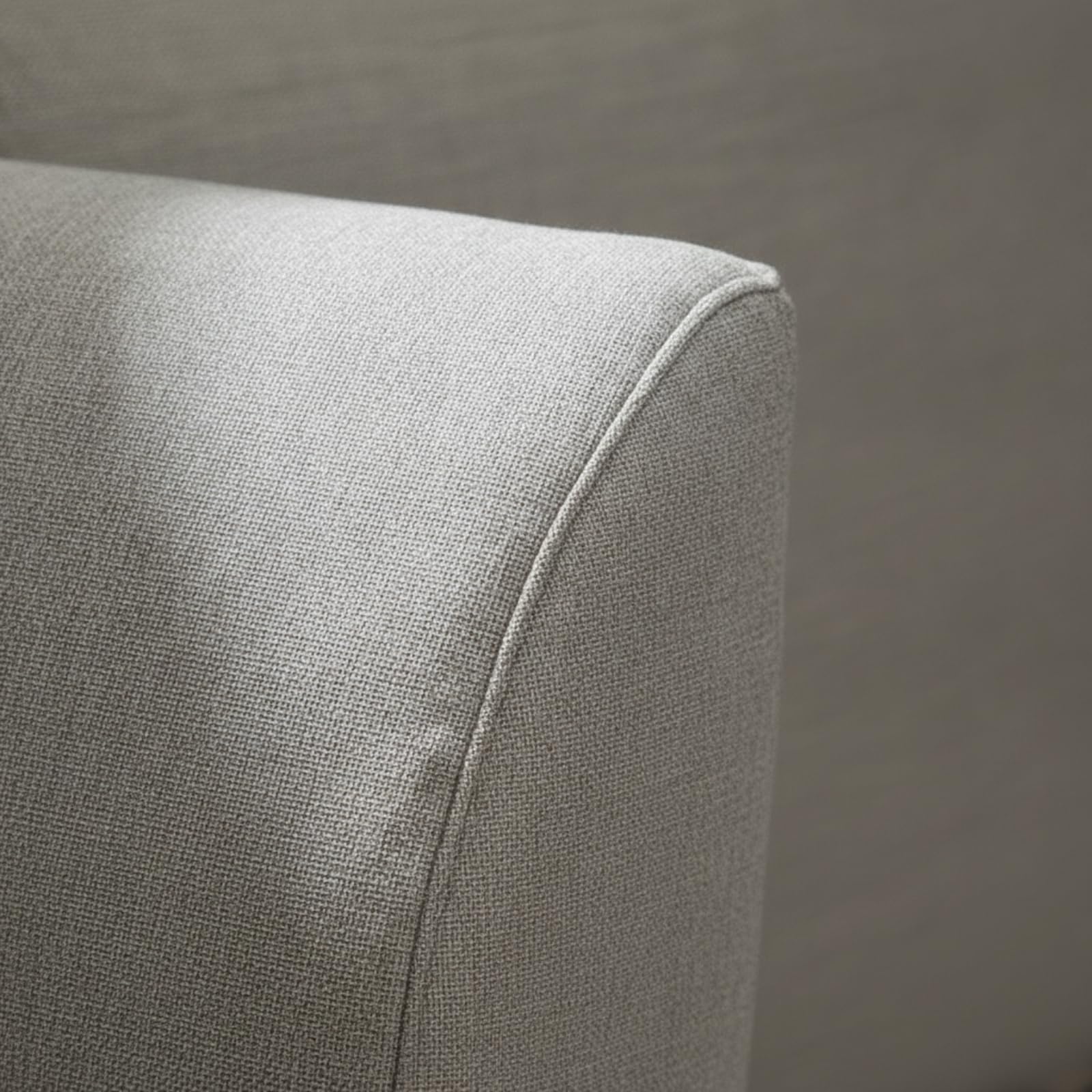 Cuscino per Schienale Ergonomico, Tessuto Tipo Lino, Grigio Chiaro, Imbottitura Morbida Bianca, Comfort, Lunghezza 50