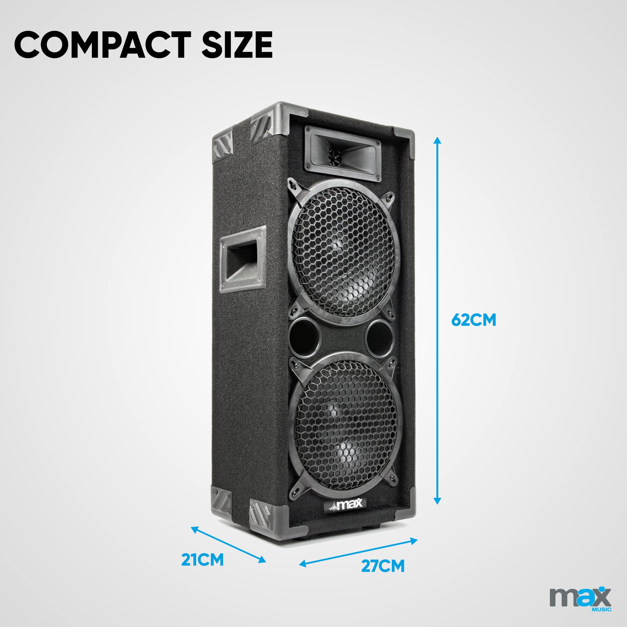 MAX Max28 1600W Enceintes 2x 8"