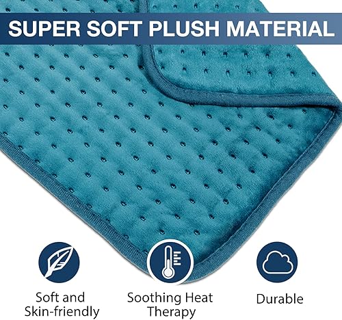 Vista 90 de DAILYLIFE Almohadilla térmica para aliviar el dolor de espalda, almohadillas térmicas eléctricas de 20 x 24 pulgadas para calambres, espalda