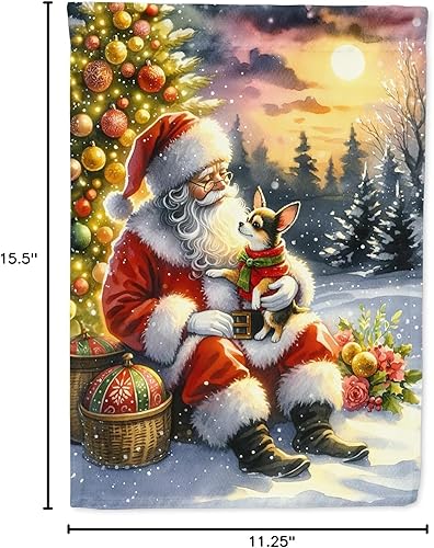 Miniatura 9 de Caroline's Treasures DAC4159GF Siberian Husky and Santa Claus Garden Flag Mailbox Flag Decorative Yard Flag Banner Outside Patio Artwork Yard Flower