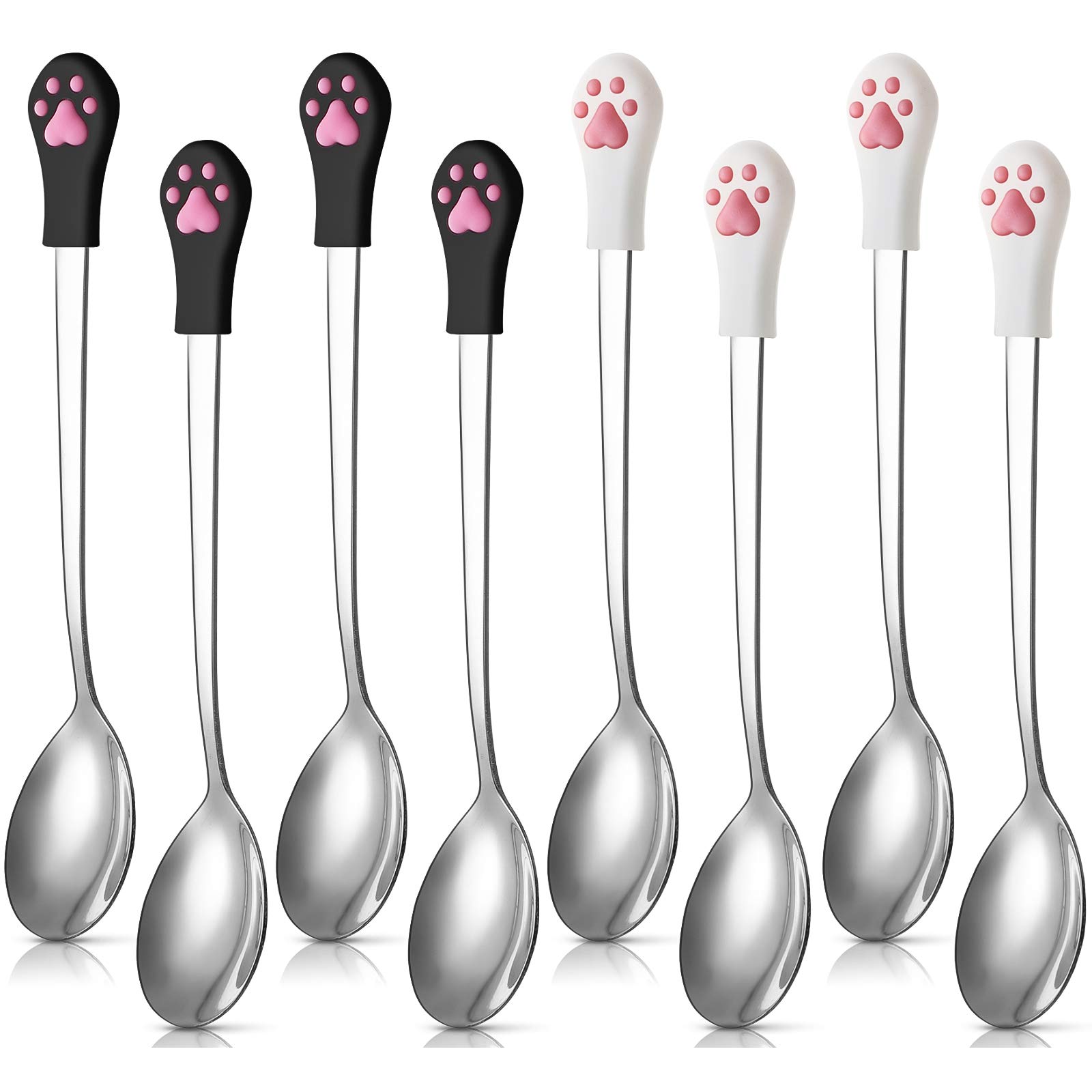 2x Silikon-Dosendeckel & 4x Edelstahl-Futterlöffel Für Hunde/Katzen – Niedliches Katzenkrallen-Design, Dicht Schließend, Leicht Zu Reinigen