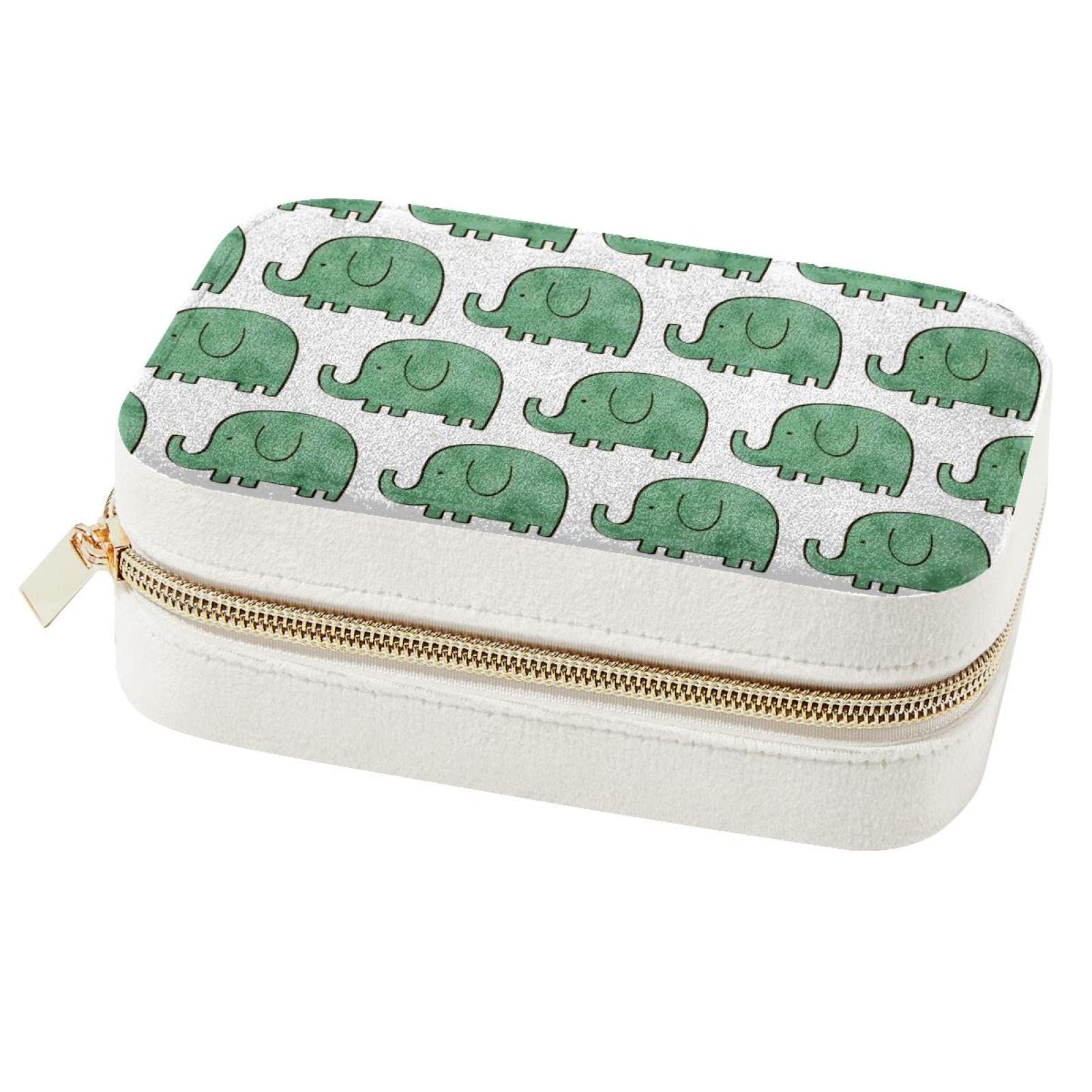 Boîte à bijoux éléphant portable pour voyage et rangement bagues colliers
