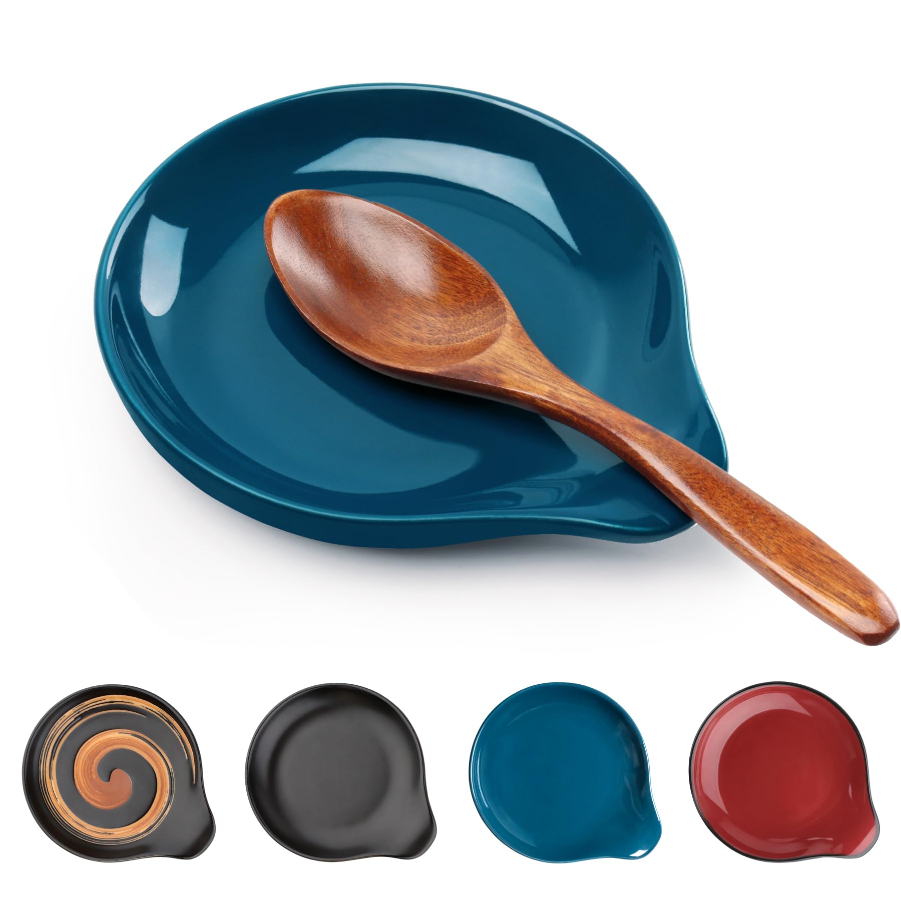 Amazon.com: VanlonPro Ceramic Spoon Rest, 5 Inch Spoon Holder for Stove ...