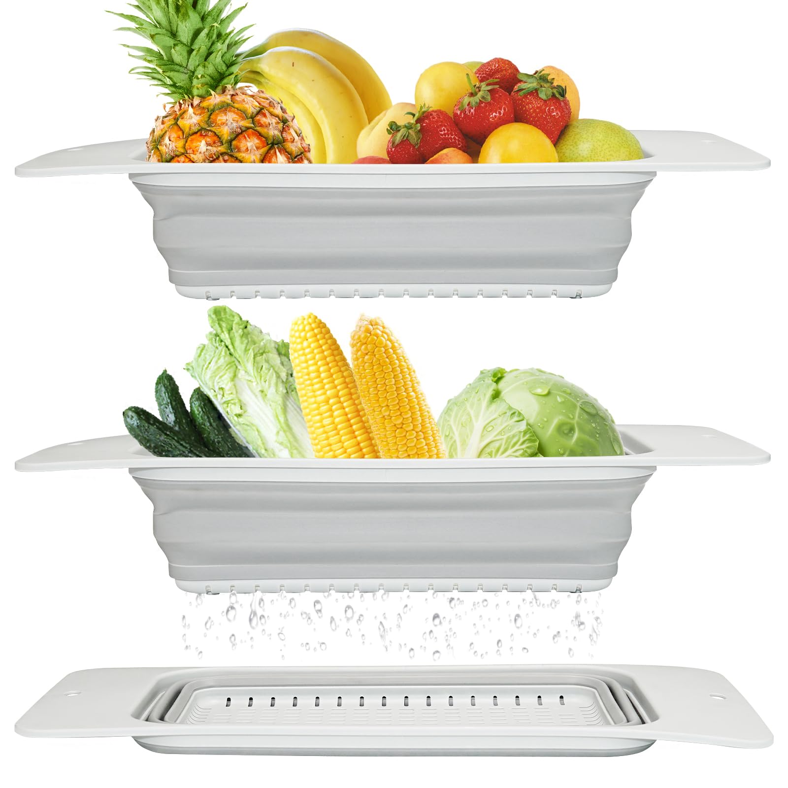 Passoire évier pliable : fini l'encombrement avec ce tamis de cuisine 45cm