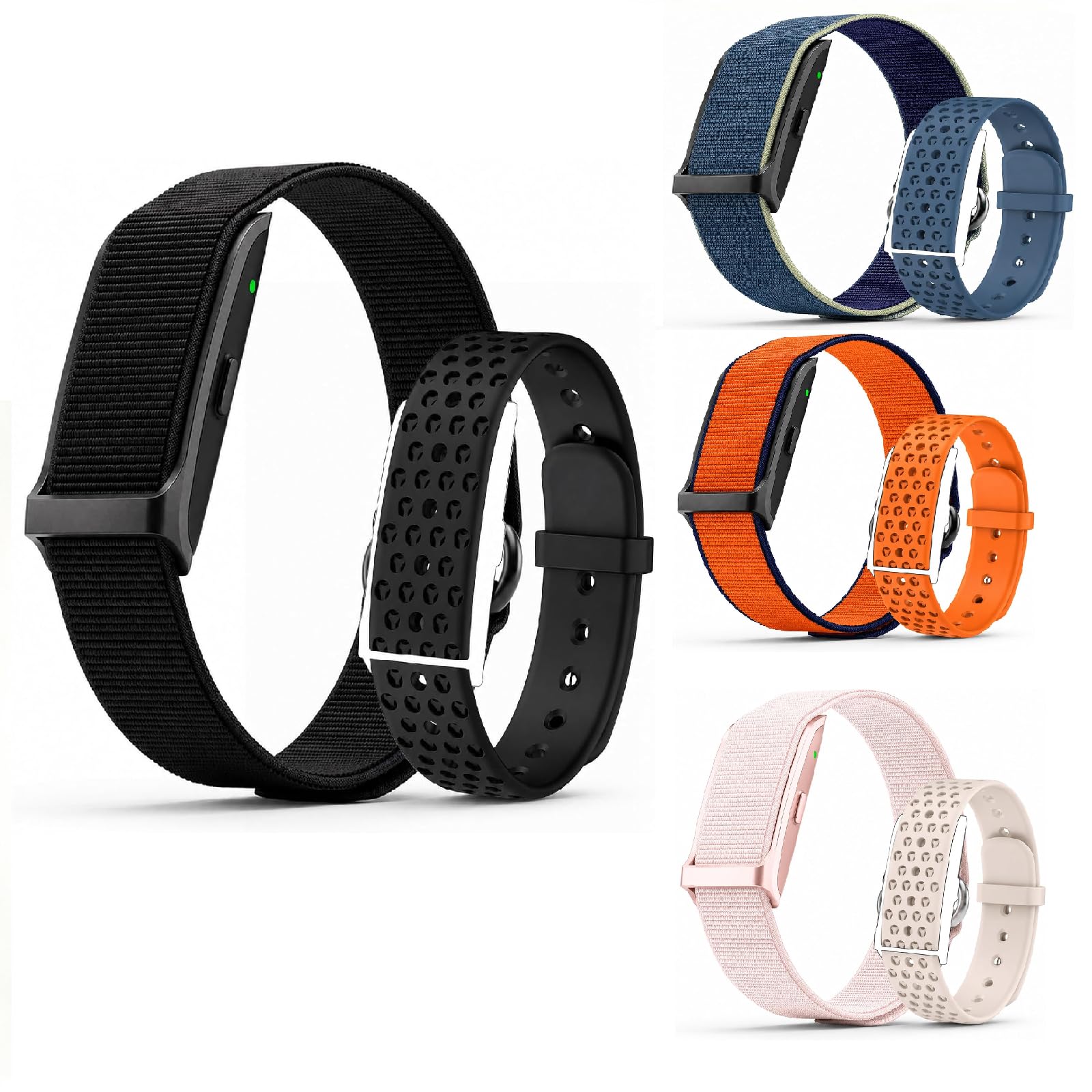 Hlth Health Band, Health Fitness Tracker, Wearable Smart Bracelet，bk