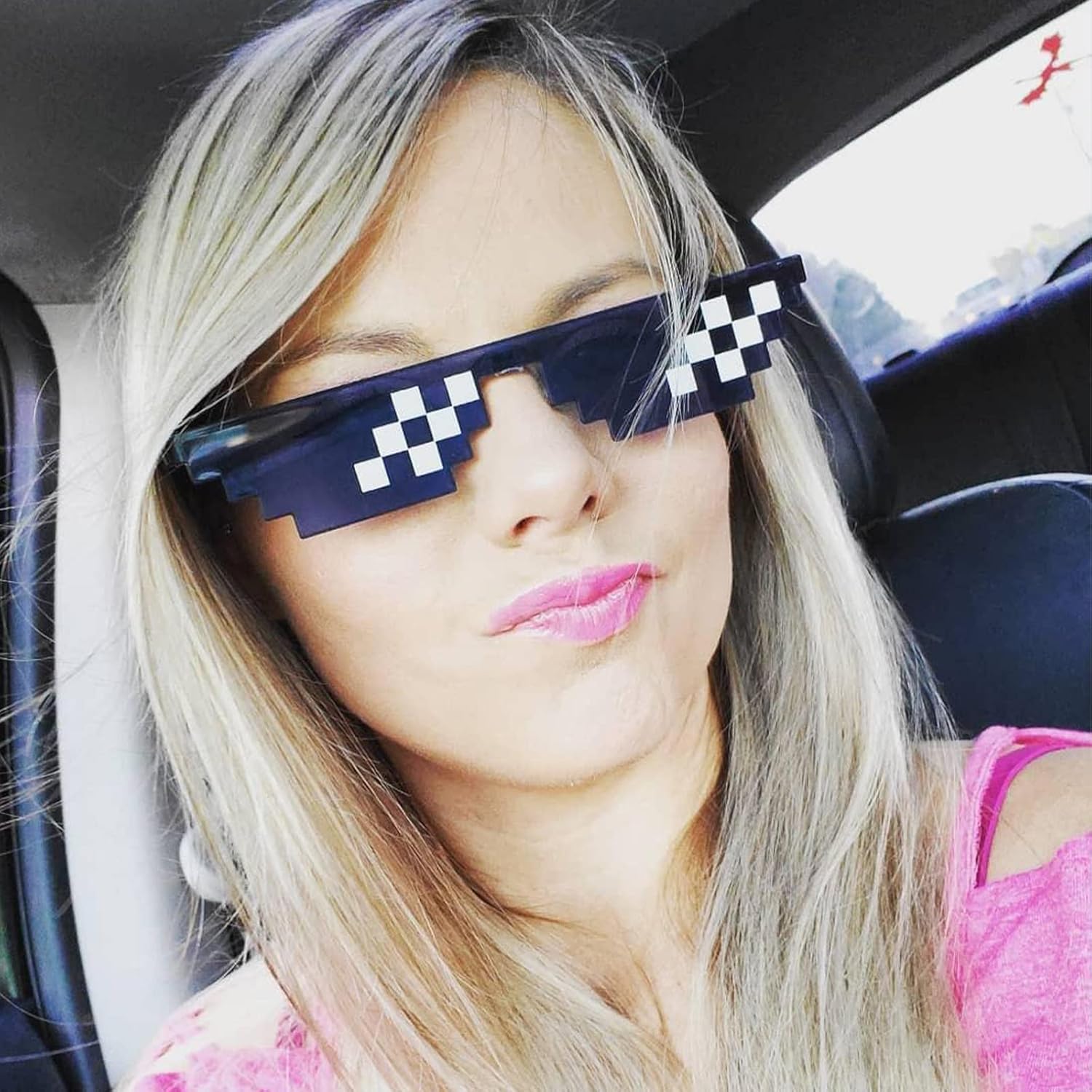 12 Pack Thug Life Party Sunglasses 8 Bit Pixelated Mosaic Gamer MLG Photo Props Unisex Eyewear : Clothing, Shoes & Jewelry