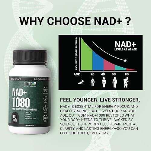 Miniatura 6 de Suplemento NAD+ con resveratrol, B12, fosfatidilcolina y bioperina 900 mg NAD+ cápsula, 60 cápsulas veganas, sin OMG, sin gluten, energía celular,