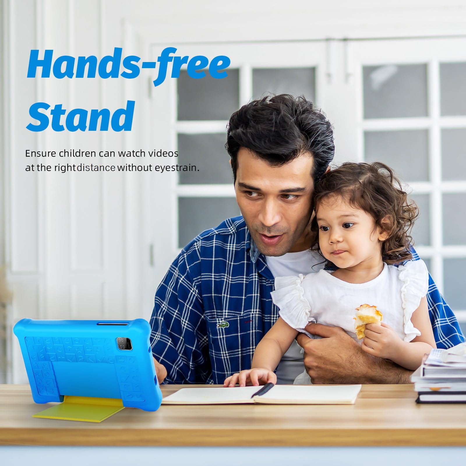 Yicty Tablet Bambini 7 Pollici Andriod 13 Tablet per Bambini Quad Core 5 GB RAM 32 GB ROM 128 GB Estensione Controllo Parentale Tablets Educativo con Custodia Antiurto (Blu)
