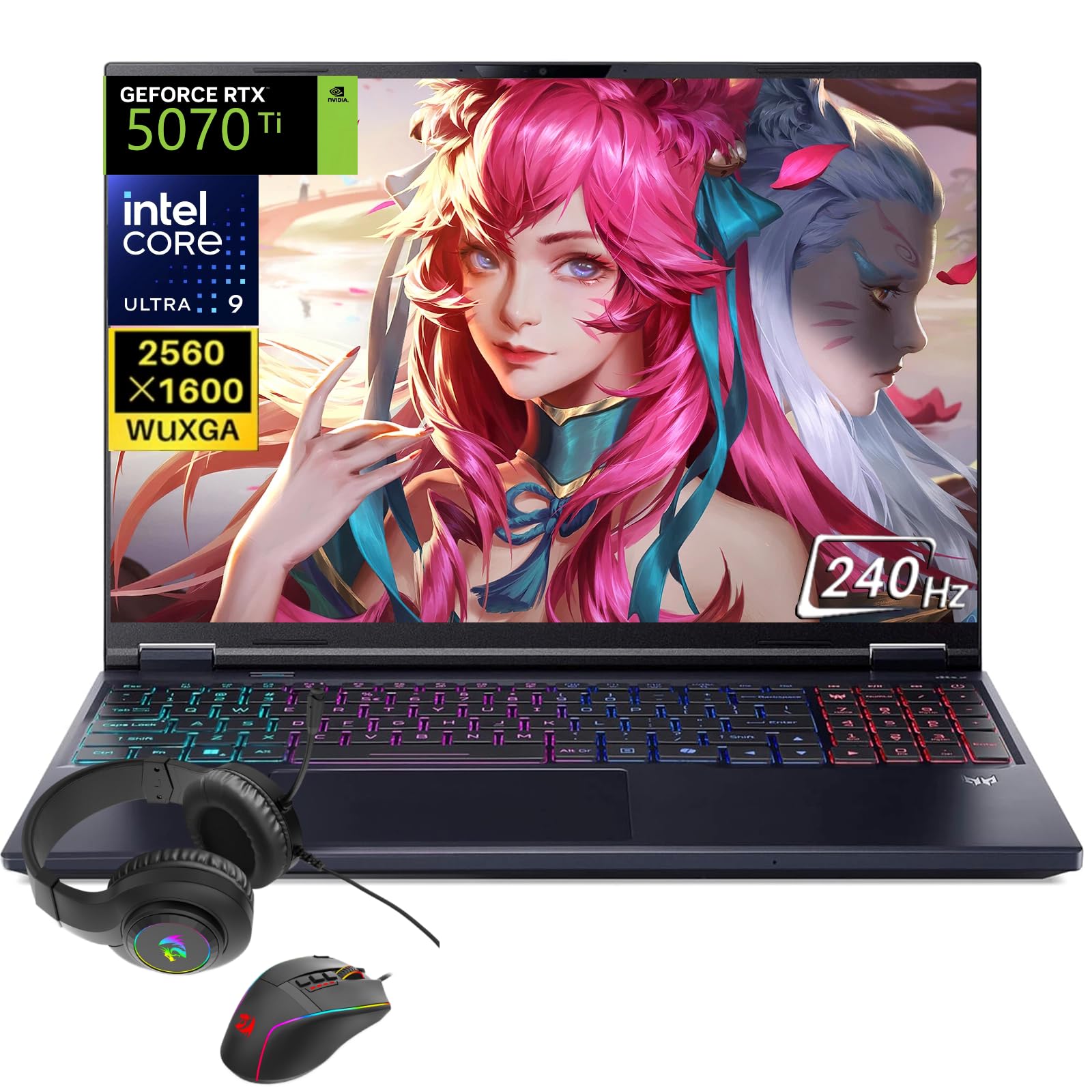 Acer Predator Helios Neo 16S AI Gaming Laptop, Intel Core Ultra 9 275HX Up to 13 NPU Tops, GeForce RTX 5070Ti, 32 GB DDR5, 1 TB SSD, 16" 240Hz 500