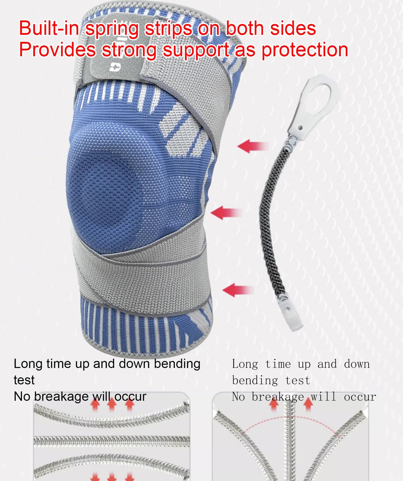 VIDECOR 2 Pezzi Ginocchiera per Uomini e Donne Ginocchiera Sportiva In Nylon Elastico con Compressione Cinghia Regolabile, Ginocchiere per Artrite, Corsa, Ciclismo,C-Medium