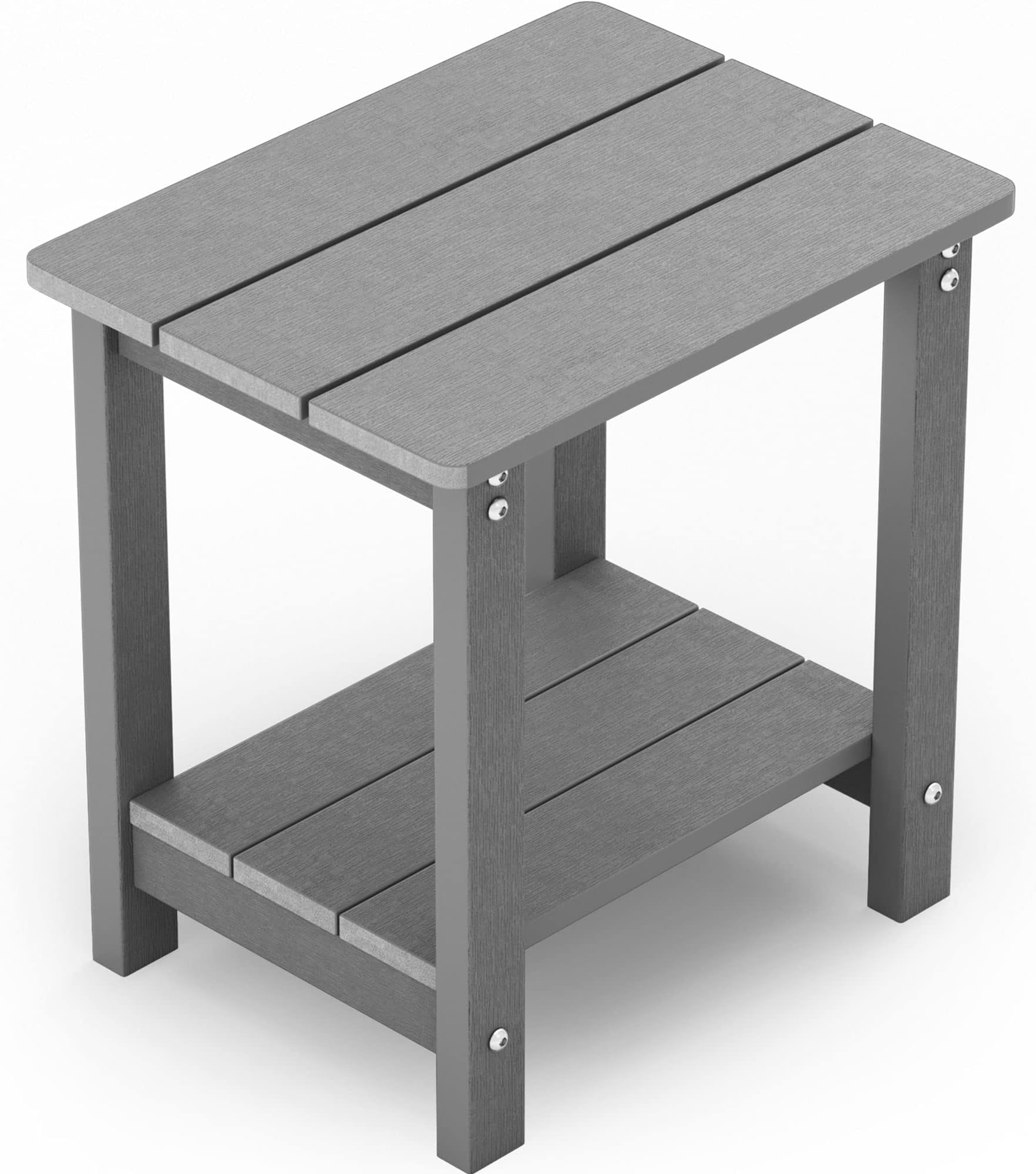 MXIMU Outside Adirondack Square Side Table, Weather Resistant Patio Table, Outdoor End Tables for Backyard, Pool, Indoor Companion, Front Porch