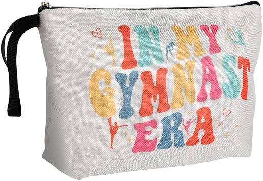 Gymnastics Gifts for Girls Make Up Bag Gymnastics Makeup Bag for Gymnastics Lover Gifts Inspirational Cosmetic Bag Gymnastics Bag Gifts