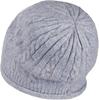 Seeberger Mevoja Beanie Hat Women Light Blue One Size