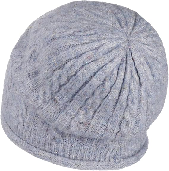 Seeberger Mevoja Beanie Hat Women Light Blue One Size