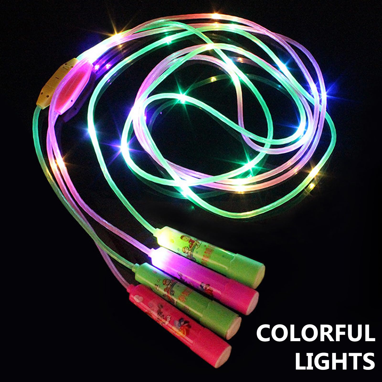 4 Pièces Corde à Sauter Lumineuse à LED, Corde à Sauter LED, Corde a Sauter Reglable, Trois Modes D'éclairage, Jump Skipping Rope Pour L'entraînement Physique, Le Sport 4 Pièces Corde à Sauter Lumineuse à LED, Corde à Sauter LED, Corde a Sauter Reglable, Trois Modes D'éclairage, Jump Skipping Rope Pour L'entraînement Physique, Le Sport